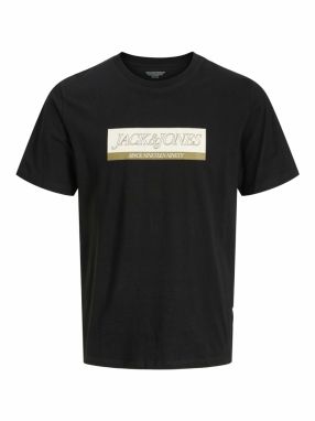 JACK & JONES Tričko 'JORINWOOD'  krémová / olivová / čierna