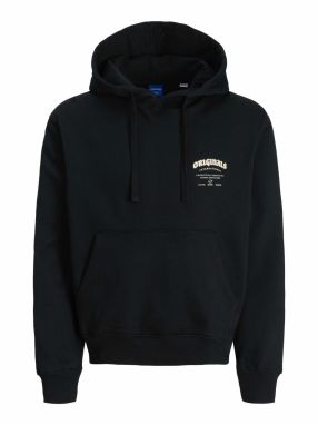 JACK & JONES Mikina 'JORMEADOWS'  čierna / biela