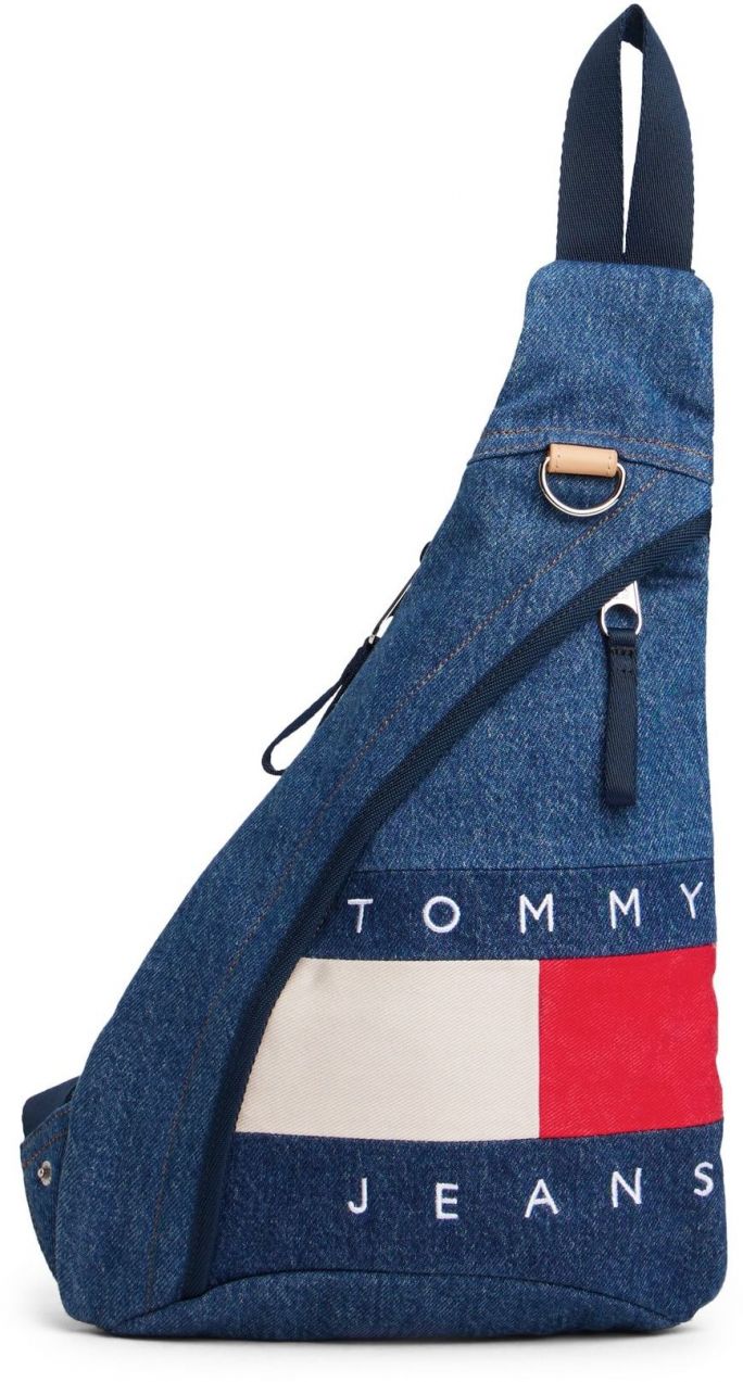 Tommy Jeans Taška cez rameno  námornícka modrá / modrá denim / červená / biela