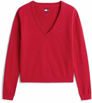 Tommy Jeans Sveter 'ESSENTIAL'  červená