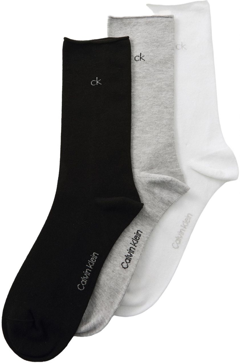 Calvin Klein Underwear Ponožky  sivá / čierna / biela