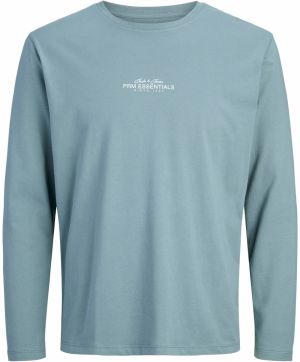 JACK & JONES Tričko 'JPRBLACASPER'  modrosivá / biela