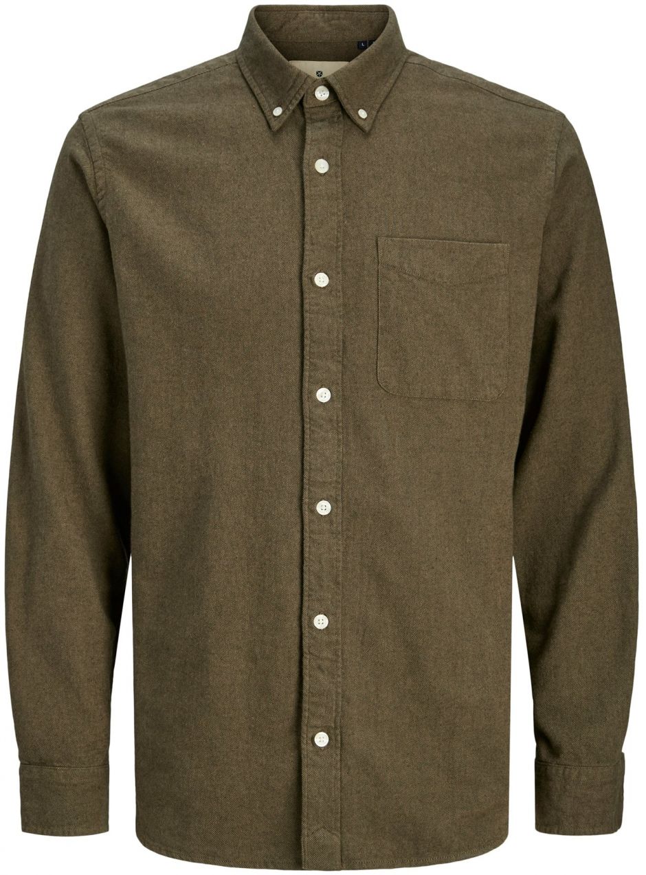 JACK & JONES Košeľa 'JPRBLUBROOK'  farby bahna