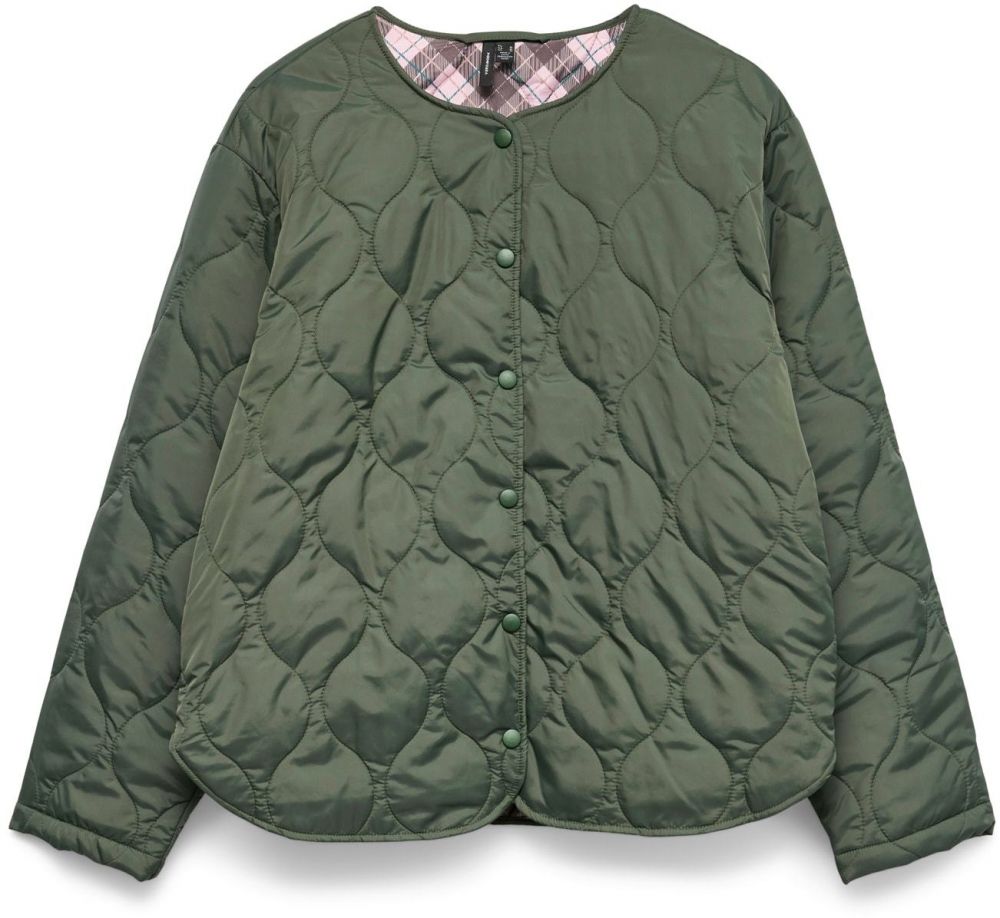 VERO MODA Prechodná bunda  tmavozelená