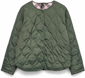 VERO MODA Prechodná bunda  tmavozelená