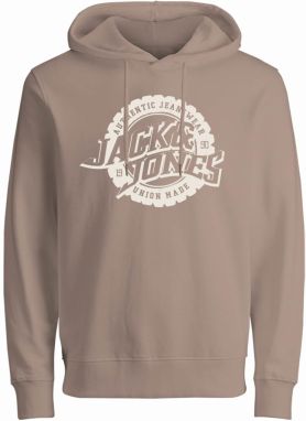 Jack & Jones Premium Mikina 'JPRBLUBARON'  tmavošedá / prírodná biela