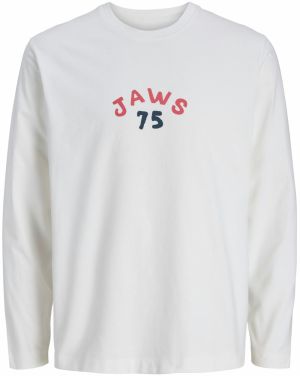 JACK & JONES Tričko 'JORJAWS'  modrosivá / tmavomodrá / brusnicová / biela
