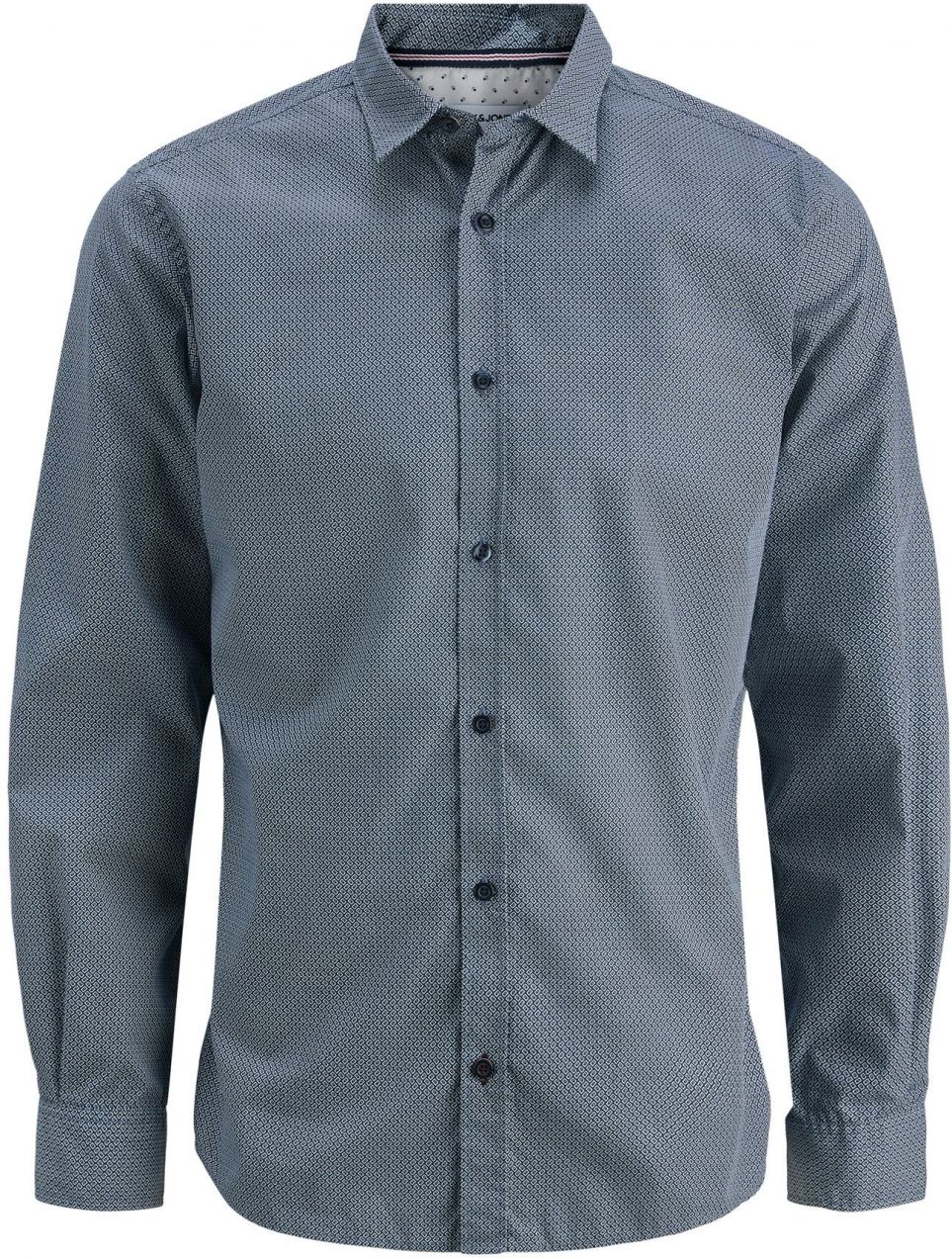 JACK & JONES Košeľa 'JJMATHEO'  tmavomodrá / svetlomodrá / biela
