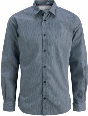 JACK & JONES Košeľa 'JJMATHEO'  tmavomodrá / svetlomodrá / biela