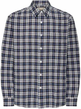 Only & Sons Košeľa 'ONSRAFAEL'  tmavomodrá / sépiová / biela