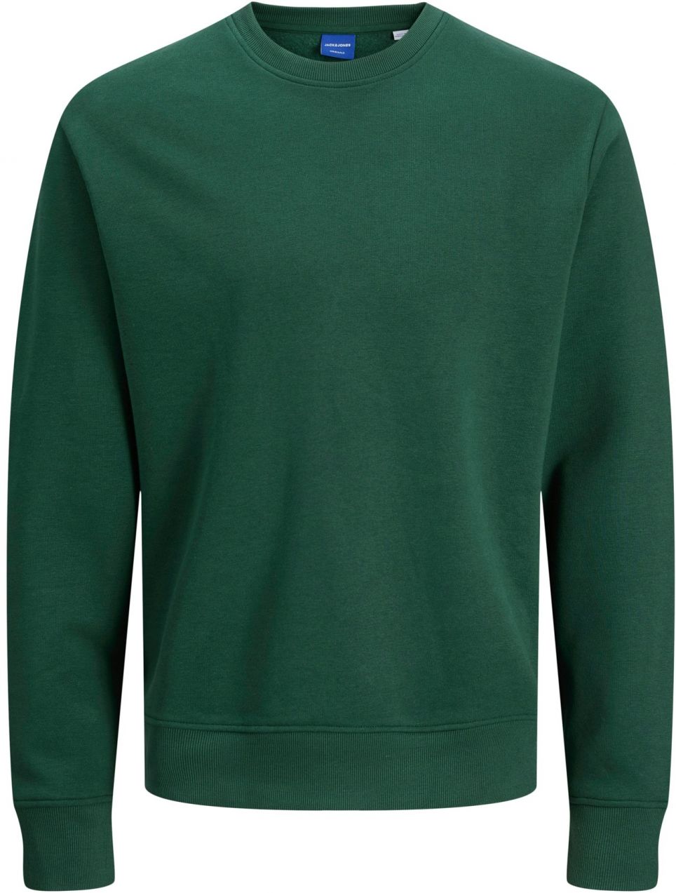 JACK & JONES Mikina 'JORCITY'  tmavozelená / biela