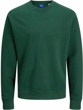 JACK & JONES Mikina 'JORCITY'  tmavozelená / biela