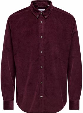 Only & Sons Košeľa 'ONSMICHAEL'  vínovo červená