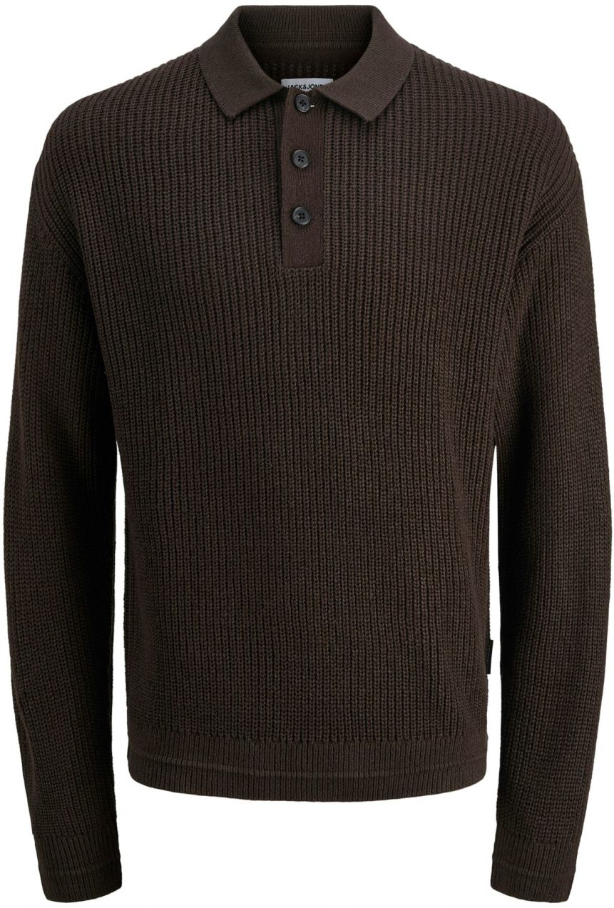 JACK & JONES Sveter 'JJKAITO'  tmavohnedá