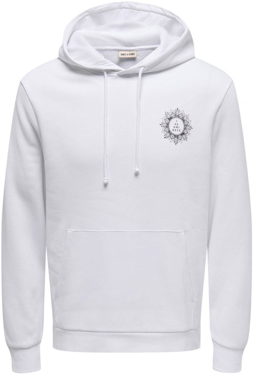 Only & Sons Mikina 'ONSCHASE'  čierna / biela