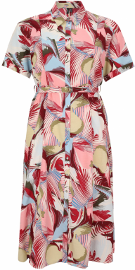 Vero Moda Curve Košeľové šaty 'VMCRUBY'  svetlomodrá / kaki / ružová / tmavočervená