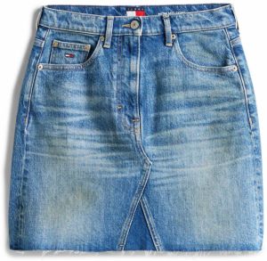 Tommy Jeans Sukňa  modrá denim