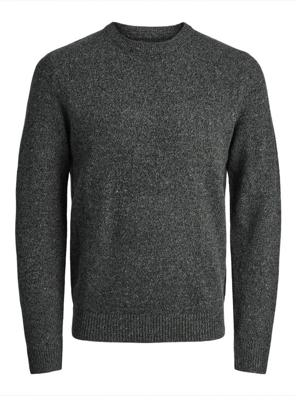 JACK & JONES Sveter 'JPRLAMBSWOOL'  čierna melírovaná