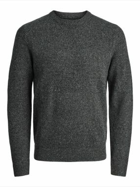 JACK & JONES Sveter 'JPRLAMBSWOOL'  čierna melírovaná