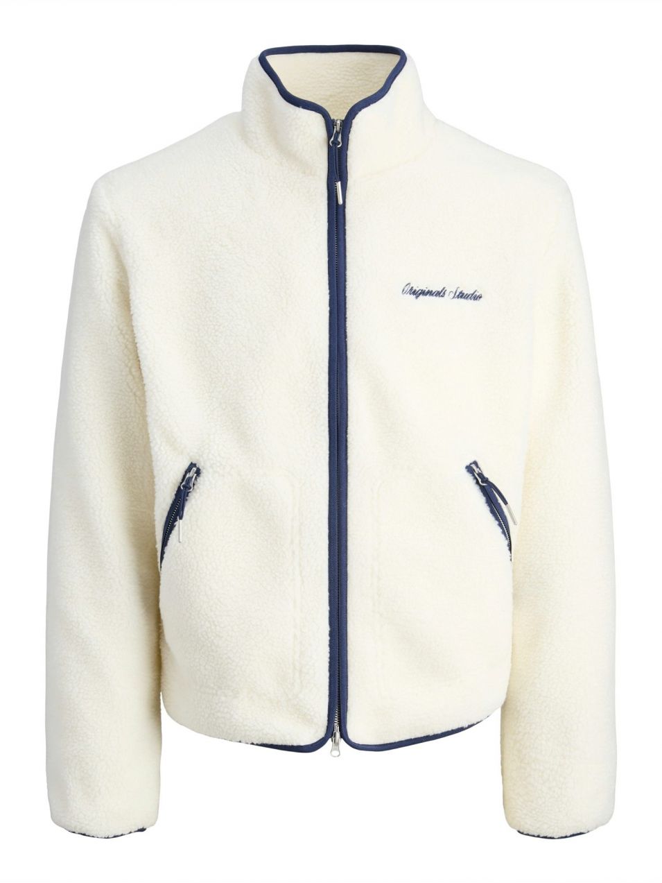 JACK & JONES Prechodná bunda 'JORNORREBRO'  tmavomodrá / šedobiela