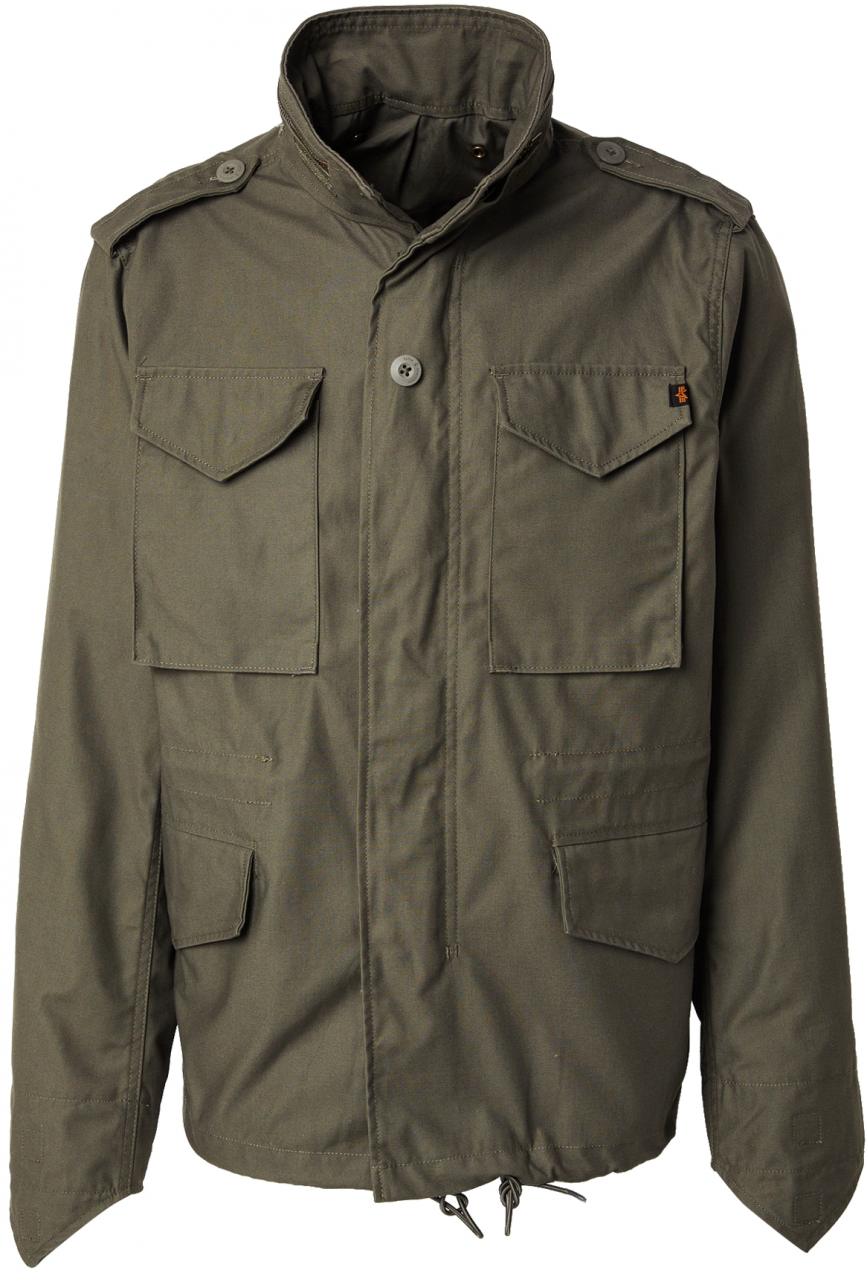 ALPHA INDUSTRIES Prechodná bunda 'Studio M-65'  olivová / biela