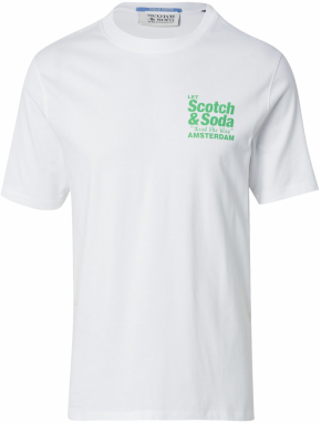 SCOTCH & SODA Tričko  svetlozelená / biela