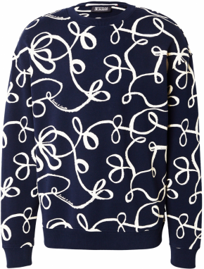 SCOTCH & SODA Mikina  tmavomodrá / šedobiela