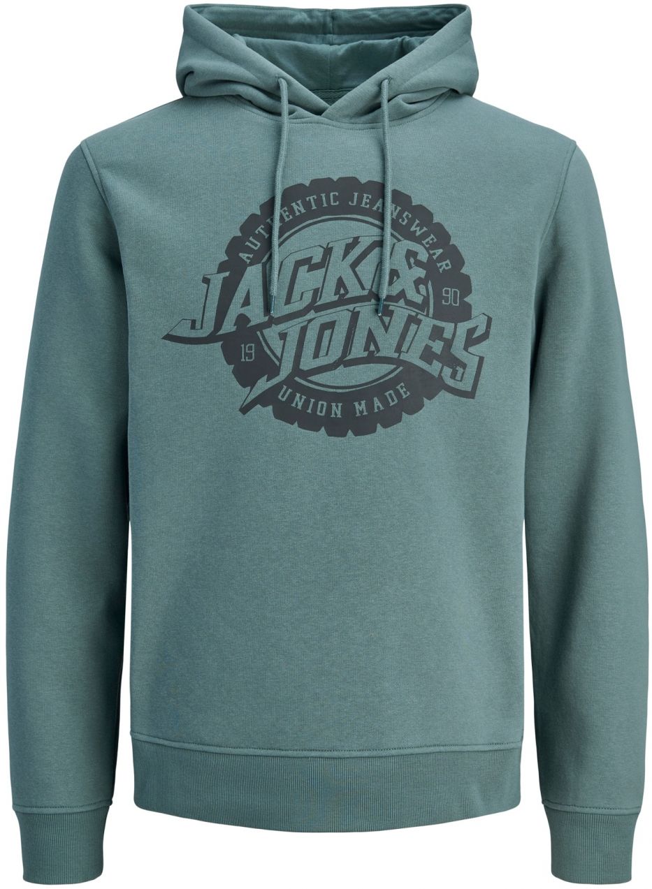 Jack & Jones Premium Mikina 'JPRBLUBARON'  modrozelená / čierna