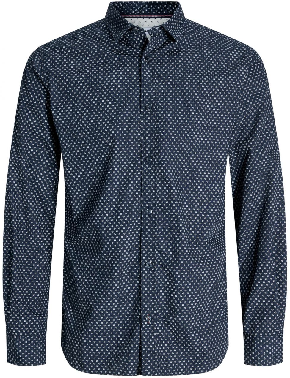 JACK & JONES Košeľa 'JJMATHEO'  námornícka modrá / biela