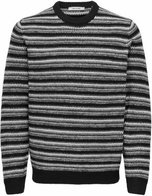 Only & Sons Sveter 'ONSMING'  čierna / biela