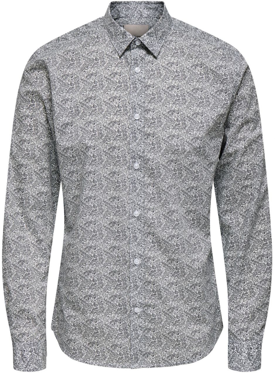 Only & Sons Košeľa 'ONSSANE'  čierna / biela