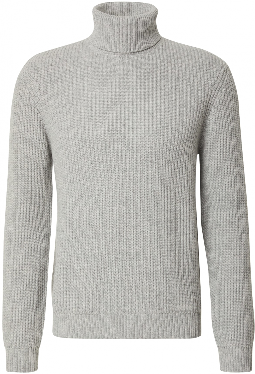 DAN FOX APPAREL Sveter 'Georg'  sivá melírovaná