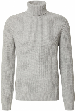 DAN FOX APPAREL Sveter 'Georg'  sivá melírovaná