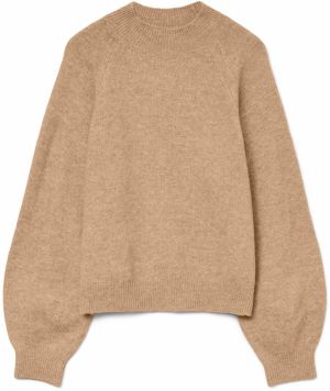 VERO MODA Sveter 'VMLEAF'  piesková