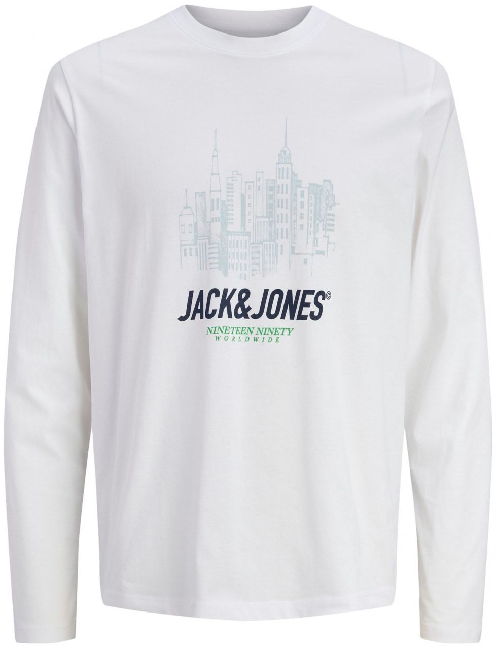 JACK & JONES Tričko 'JORYORK'  svetlomodrá / tmavomodrá / svetlozelená / biela
