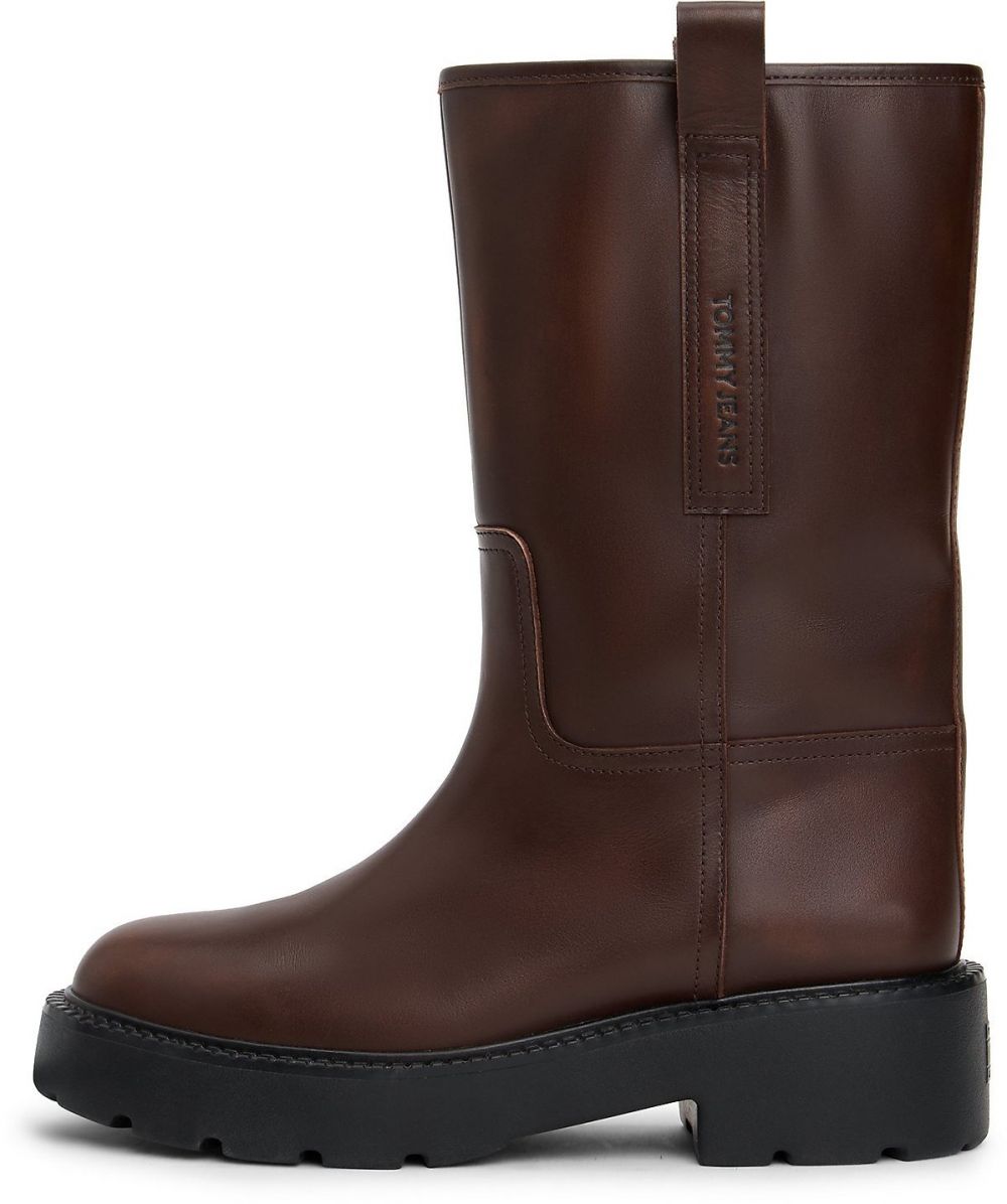 Tommy Jeans Čižmy  hnedá
