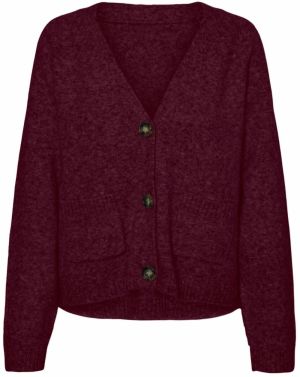 VERO MODA Kardigán 'VMBOOM'  vínovo červená