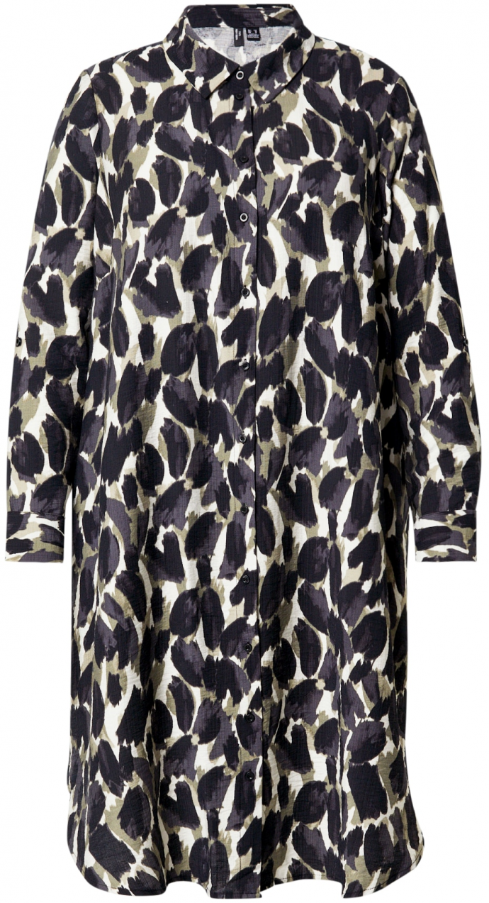 Vero Moda Curve Košeľové šaty 'VMCFANINI'  sivá / olivová / čierna / biela
