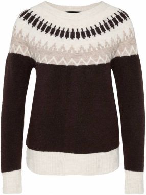 Vero Moda Petite Sveter 'VMSIMONE'  krémová / telová / čokoládová