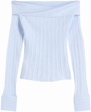 Bershka Sveter  svetlomodrá