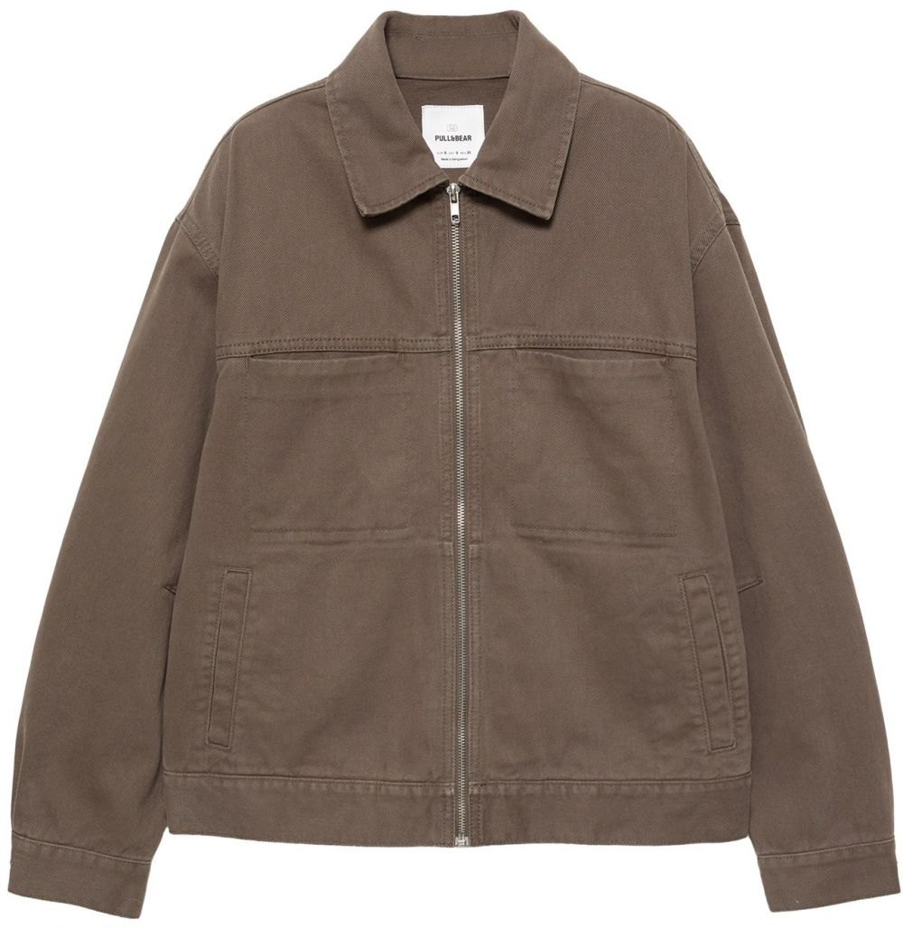 Pull&Bear Prechodná bunda  hnedá