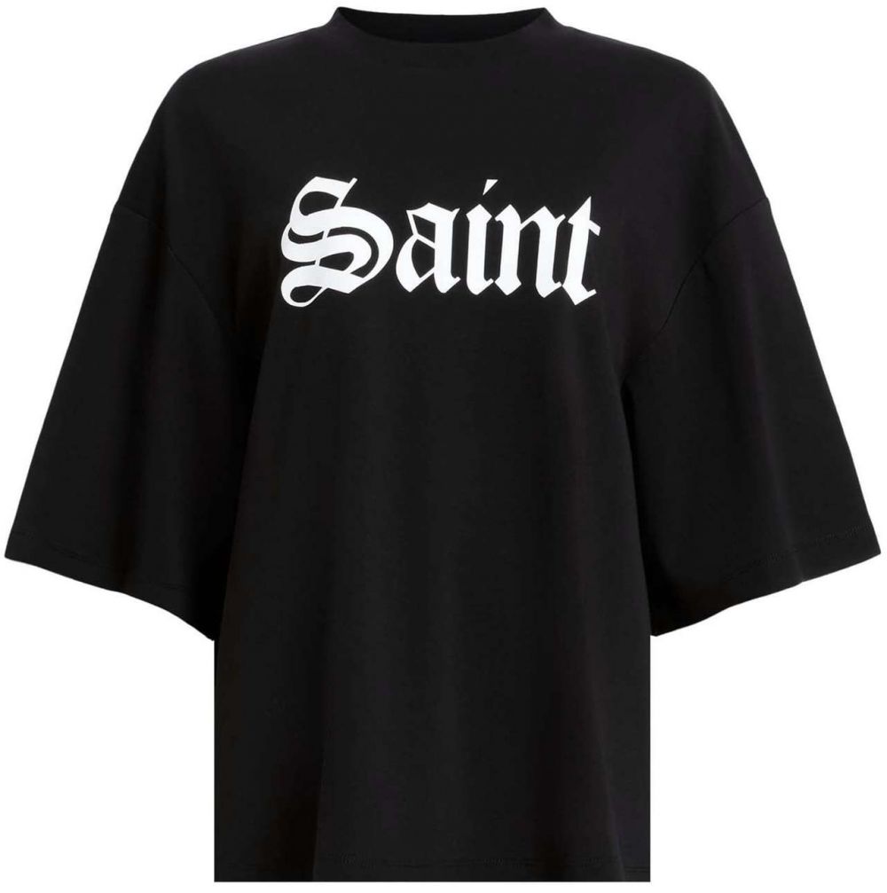 AllSaints Tričko 'AMELIE'  čierna / biela