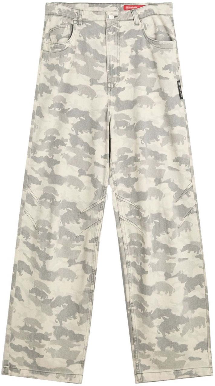 Bershka Džínsy  sivá / sivobéžová / tmavosivá