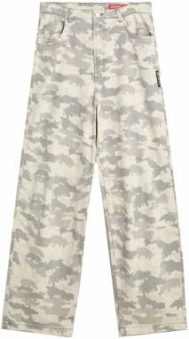 Bershka Džínsy  sivá / sivobéžová / tmavosivá