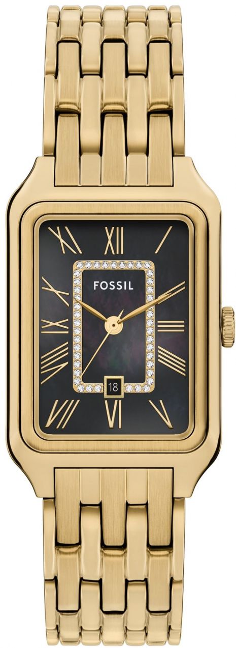 FOSSIL Analógové hodinky 'RAQUEL'  zlatá / čierna