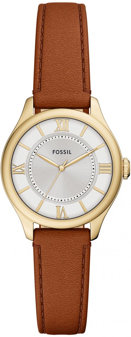 FOSSIL Analógové hodinky 'GILMORE'  koňaková / zlatá / čierna / strieborná