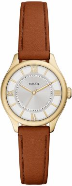 FOSSIL Analógové hodinky 'GILMORE'  koňaková / zlatá / čierna / strieborná