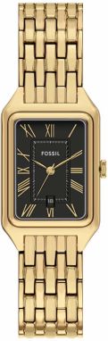 FOSSIL Analógové hodinky 'RAQUEL'  zlatá / čierna