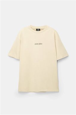 Pull&Bear Tričko  svetlohnedá / sivá