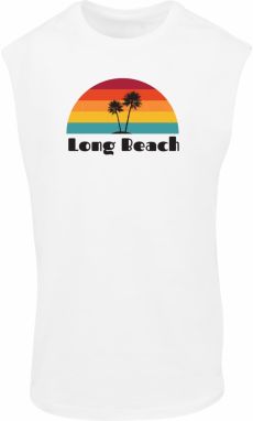 Merchcode Tričko 'Long Beach'  oranžová / červená / čierna / biela